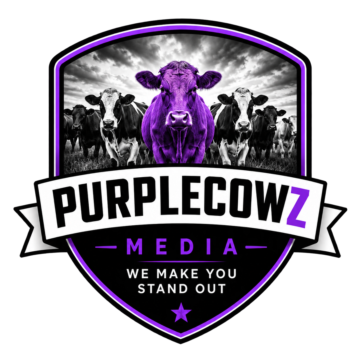 PurpleCowz Media logo